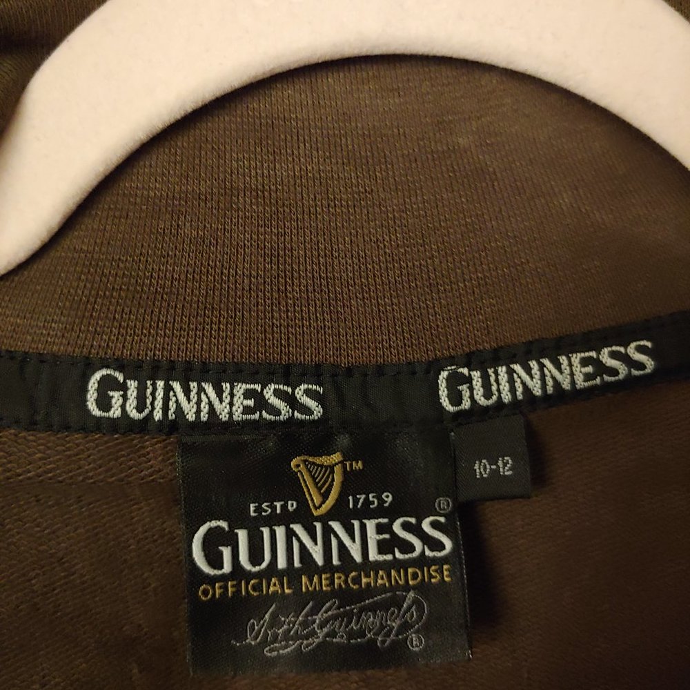 Official Guinness army green zip sweatshirt with mock turtleneck - Picture 8 of 8